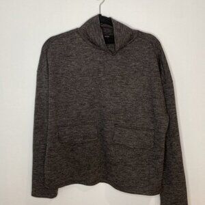 Vero MODA Women Gray Turtleneck Long Sleeve Sweater Size large